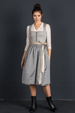 Berwin & Wolff Dirndl taupe Vorderansicht | Berwin & Wolff Dirndl taupe front view