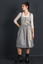 Berwin & Wolff Dirndl taupe Rückansicht | Berwin & Wolff Dirndl taupe back view