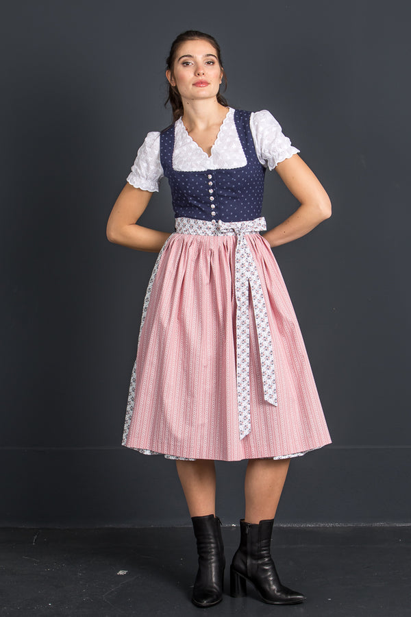 Berwin & Wolff Dirndl marine Rückansicht | Berwin & Wolff Dirndl navy back view