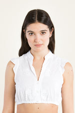 Berwin & Wolff Dirndlbluse Flügelarm Vorderansicht | Berwin & Wolff Dirndl blouse cap sleeve front view