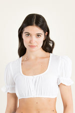 Wenger Dirndlbluse Fabienne weiß Detail | Wenger dirndl blouse Fabienne white detail