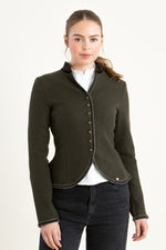 Alpenherz Trachtenjanker Josie oliv Vorderansicht | Alpenherz traditional jacket Josie olive front view