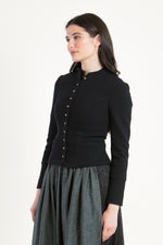 Gottseidank Trachtenjanker Barbara schwarzblau Detail | Gottseidank traditional jacket Barbara dark blue-black detail