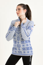 Dale of Norway Norwegerpulli Peace blau Getragen | Dale of Norway Norwegian sweater Peace blue worn
