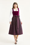 Alissa Samtdirndl Alice Pink Vorderansicht | Alissa Velvet dirndl Alice Pink front view