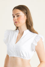 Wenger Dirndlbluse Kasandra Flügelarm Vorderansicht | Wenger Dirndl blouse Kasandra winged sleeve front view