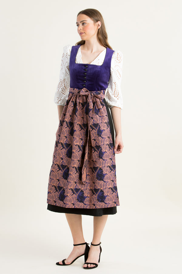 Almliebe Dirndl Wiesn Wunda lila Vorderansicht | Almliebe Dirndl Wiesn Wunda purple front view