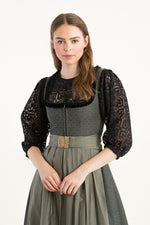 Kinga Mathe Dirndlbluse Oversized schwarz Getragen | Kinga Mathe Dirndl Blouse Oversized black worn