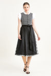 Wenger Dirndl Laetizia schwarz Vorderansicht | Wenger dirndl Laetizia black front view