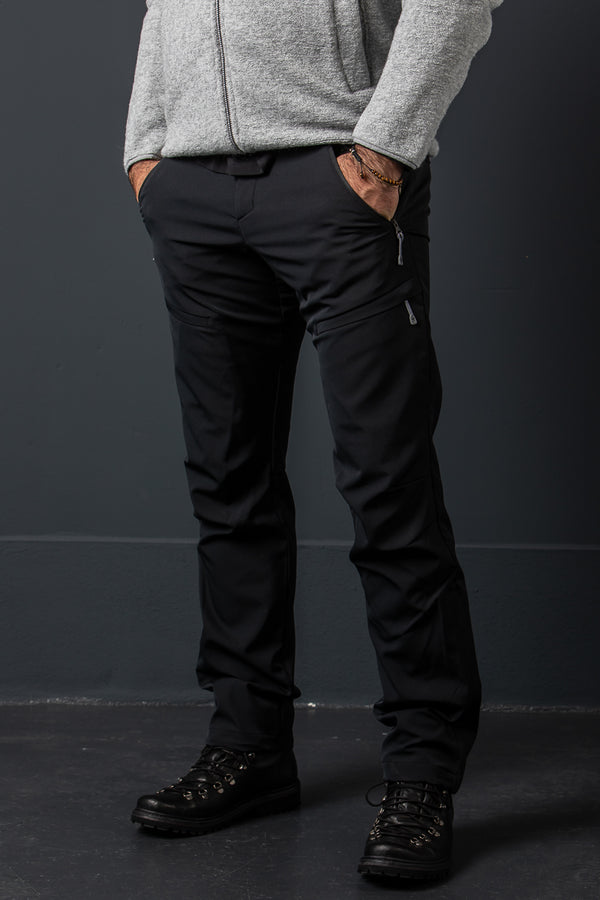 Houdini Softshellhose schwarz Vorderansicht | Houdini softshell trousers black front view