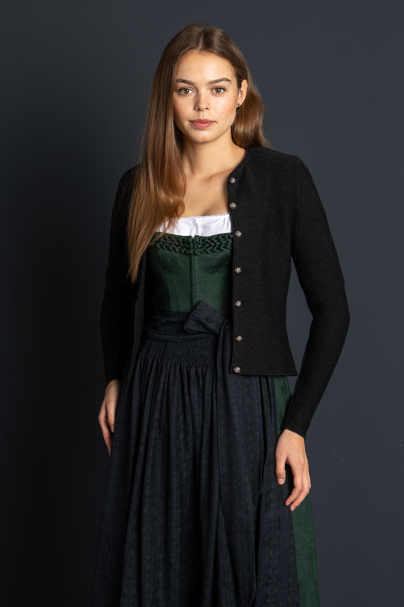Gottseidank Strickjacke Aloisia lakritz Rückansicht | Gottseidank Knit Cardigan Aloisia licorice back view