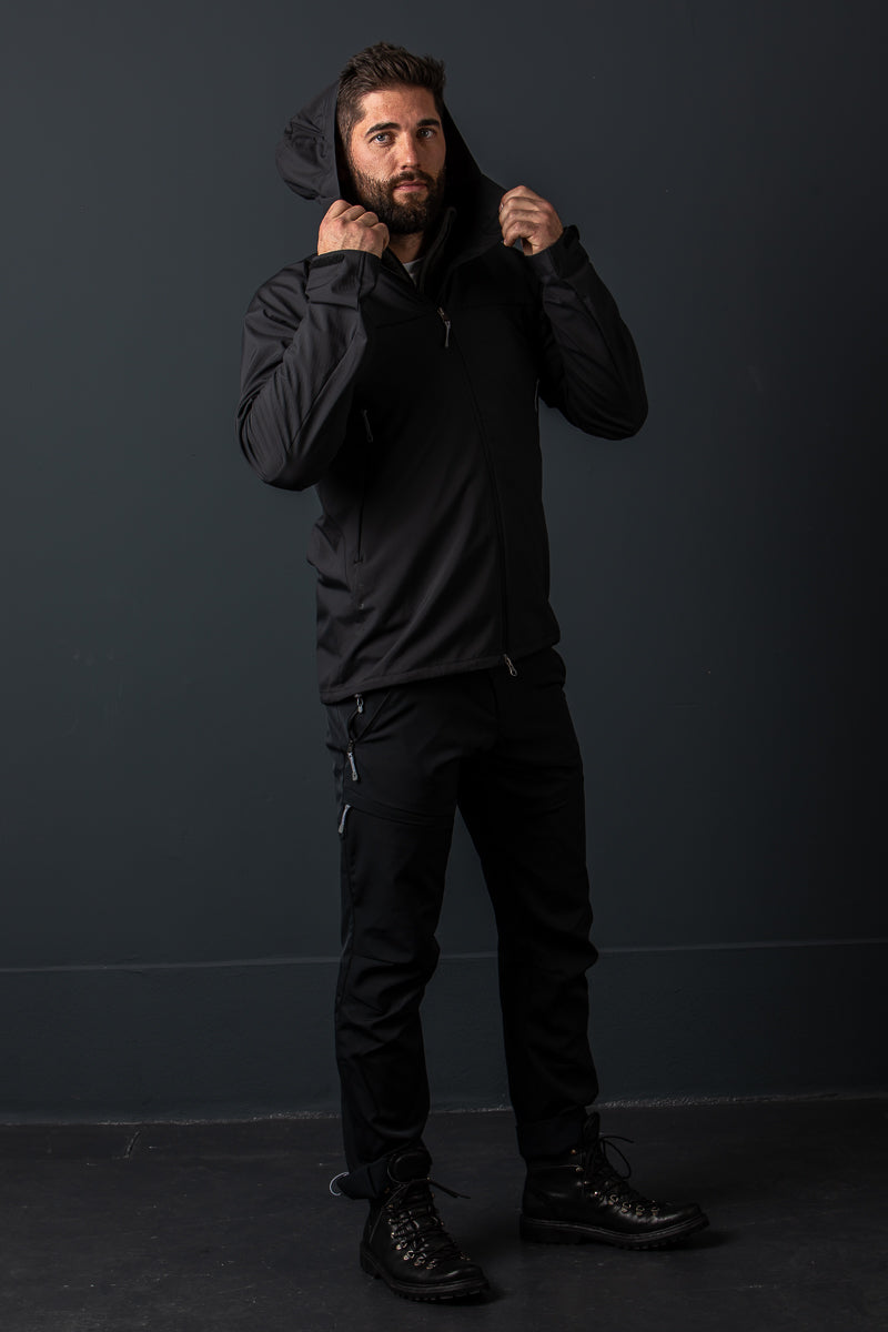 Houdini Softshelljacke Pace Herren Schwarz Detail | Houdini softshell jacket Pace men black detail