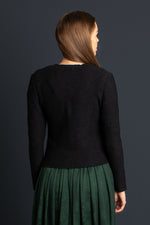 Gottseidank Strickjacke Aloisia lakritz Vorderansicht | Gottseidank Knit Cardigan Aloisia licorice front view