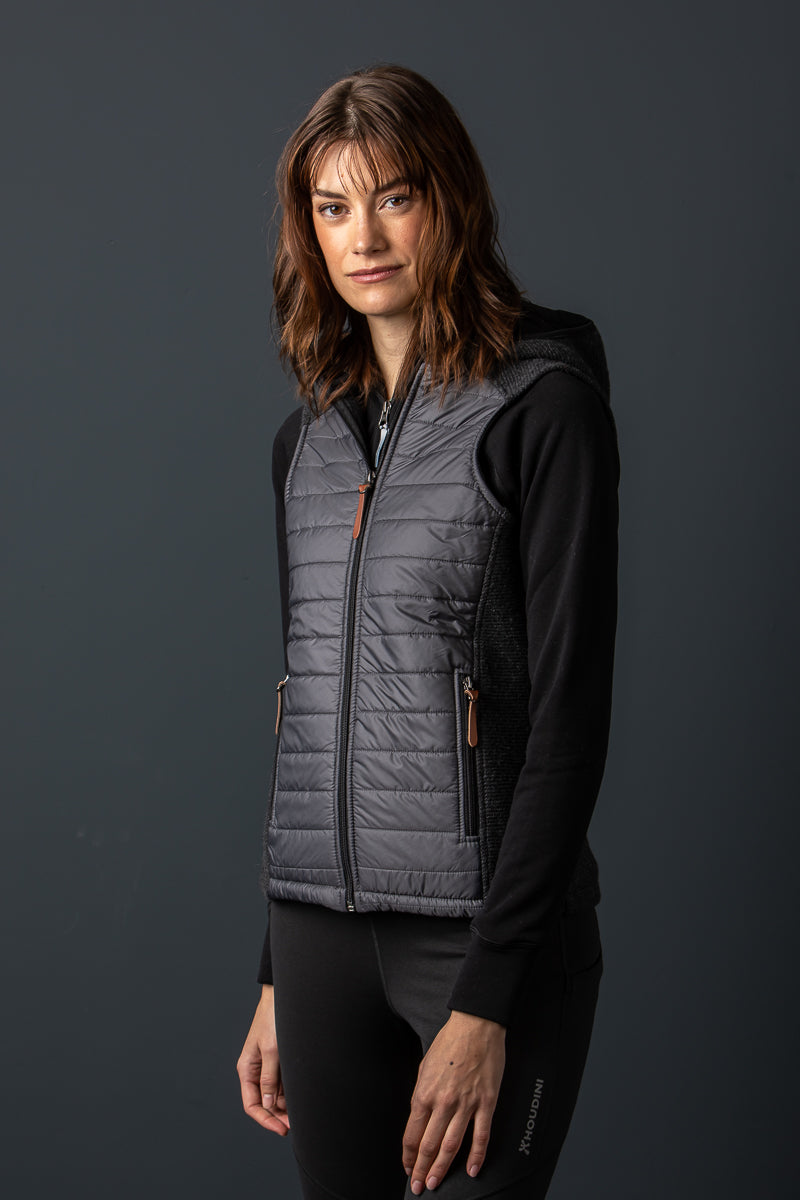 Liebling Funktionsweste Damen anthrazit Detail Stepp | Liebling functional vest women anthracite quilting detail