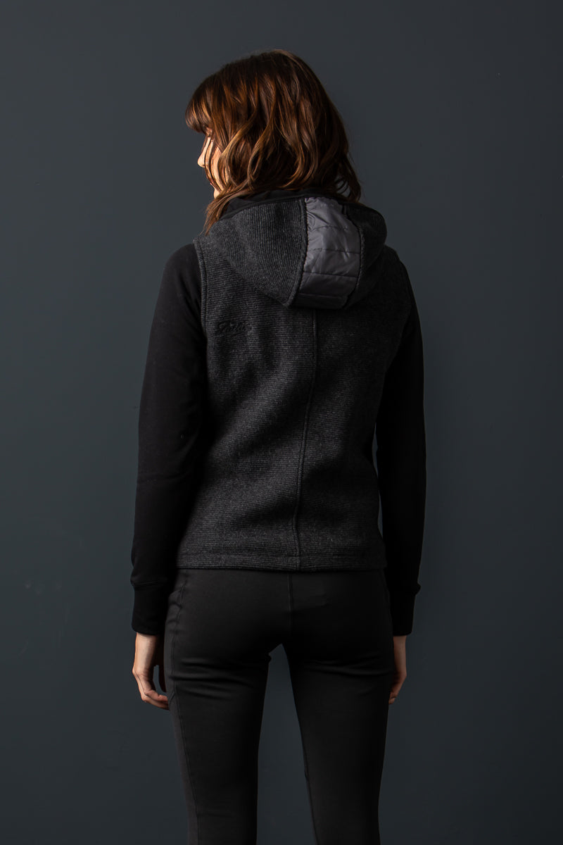 Liebling Funktionsweste Damen anthrazit Detail Reißverschluss | Liebling functional vest women anthracite zipper detail