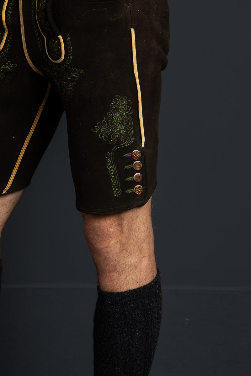 Meindl Hirschlederhose Ebensee ahorn Rückansicht | Meindl Hirschlederhose Ebensee maple back view