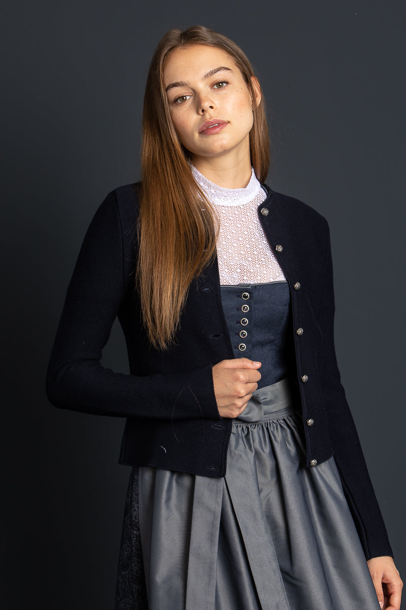 Gottseidank Strickjacke Aloisia marine Detail | Gottseidank Knit Cardigan Aloisia navy detail