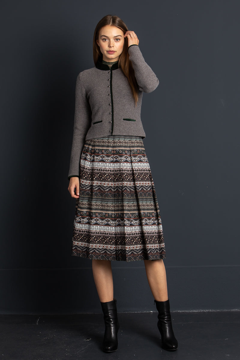Astrifa Strickjanker Ruhpolding tee Detail | Astrifa knit jacket Ruhpolding taupe detail