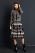 Astrifa Strickjanker Ruhpolding tee Detail | Astrifa knit jacket Ruhpolding taupe detail