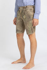 Meindl Trachten Hirschlederhose Weitenfels old grey Rückansicht | Meindl Trachten Deerskin Lederhose Weitenfels old grey back view