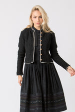 Astrifa Strickjanker Hollstadt graphit Rückansicht | Astrifa Knit Jacket Hollstadt graphite back view