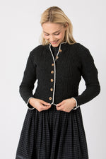 Astrifa Strickjanker Hollstadt graphit Detail | Astrifa Knit Jacket Hollstadt graphite detail