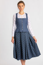 Almliebe Trachtenmieder Annemarie blau