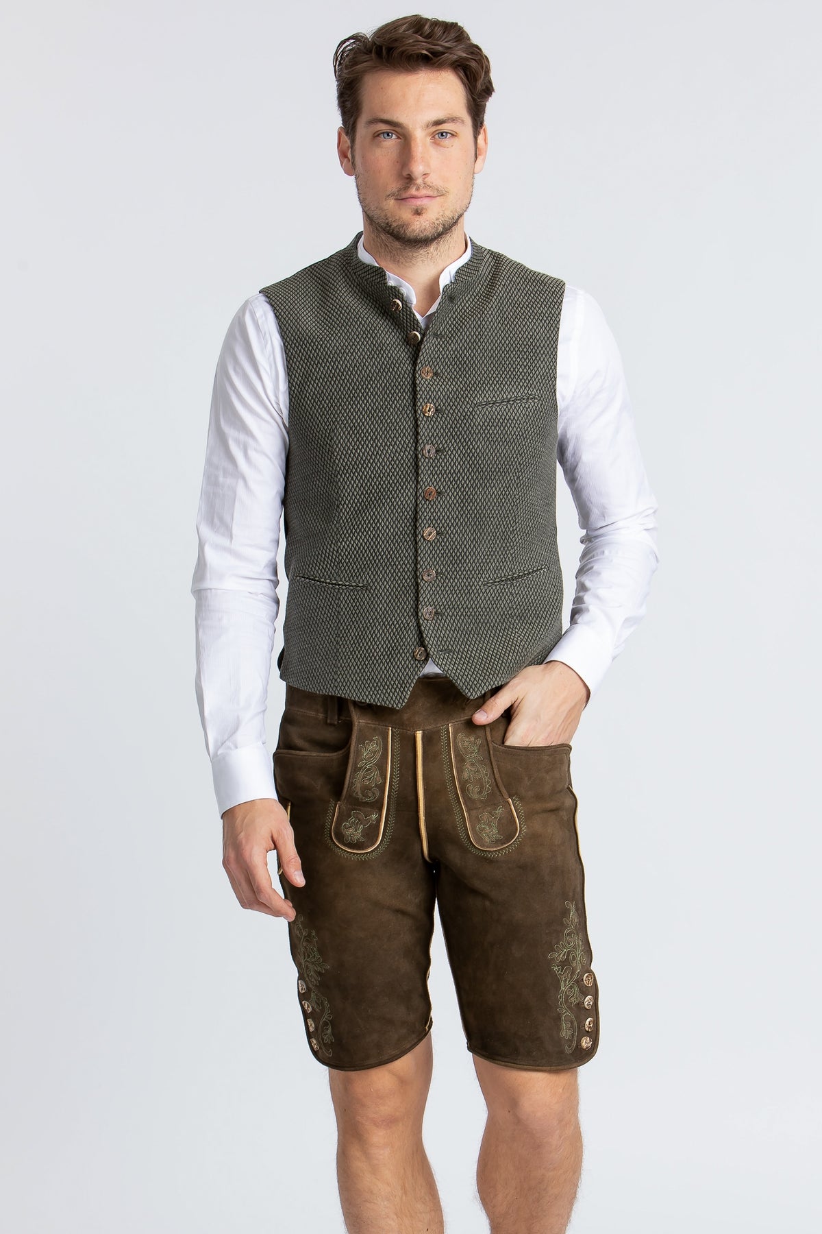 Meindl Lederhose Loisach akazie Getragen | Meindl Lederhosen Loisach Acacia worn