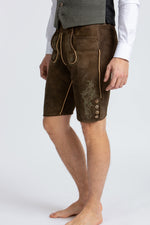 Meindl Lederhose Loisach akazie Vorderansicht | Meindl Lederhosen Loisach Acacia front view