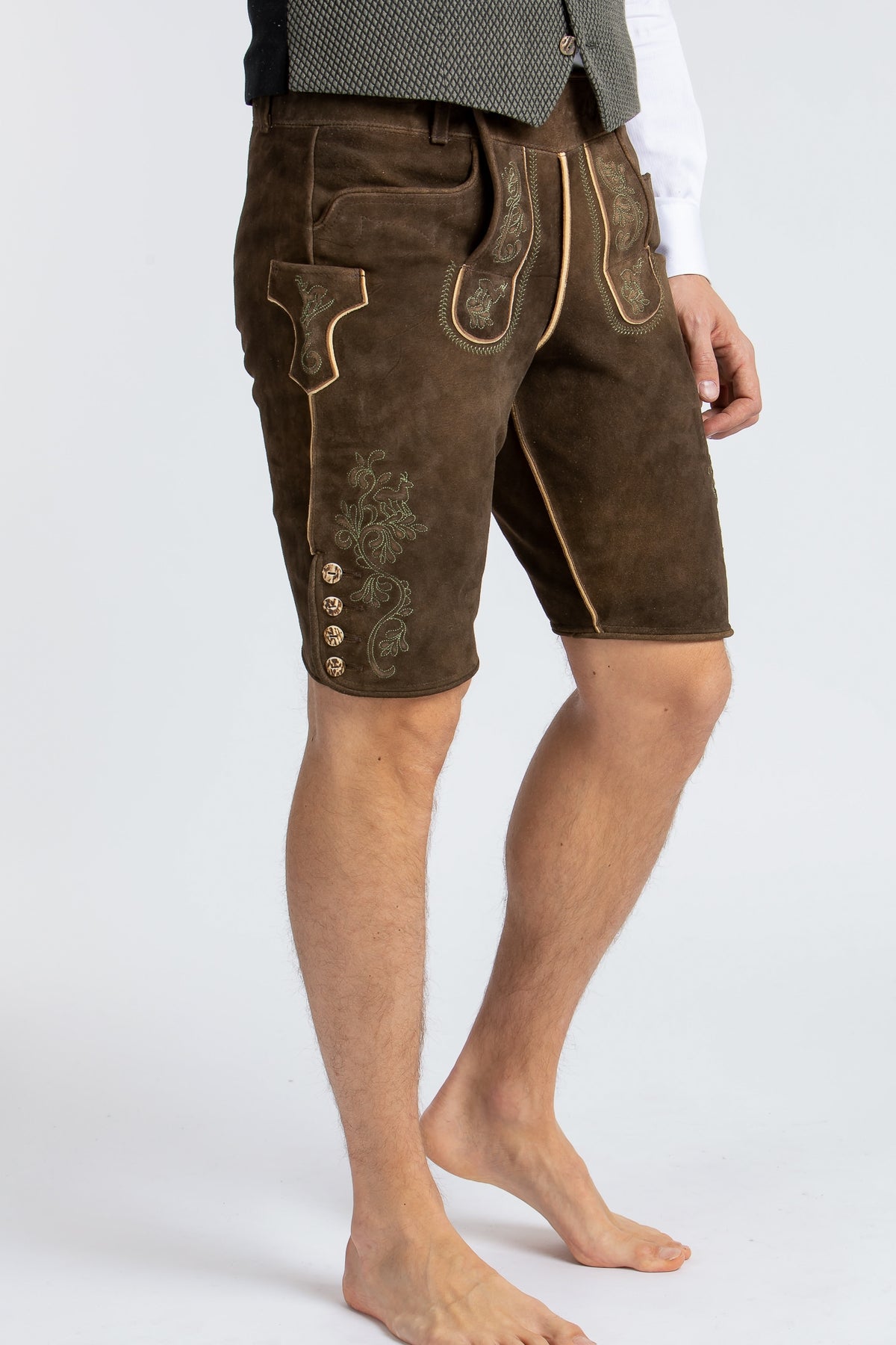 Meindl Lederhose Loisach akazie Getragen | Meindl Lederhosen Loisach Acacia worn