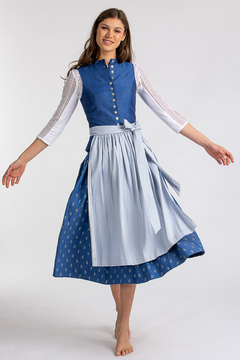 Almliebe Trachtenrock Fritzi blau