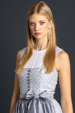 Berwin & Wolff Dirndlbluse ärmellos Spitzenoptik weiß Vorderansicht | Berwin & Wolff dirndl blouse sleeveless lace look white front view