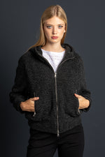 Colmar Bomberjacke anthrazit Detail | Colmar Bomber Jacket anthracite detail