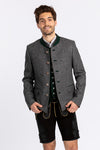 Amsel Trachtenjanker Schwabing grau melange Vorderansicht | Amsel traditional jacket Schwabing grey melange front view