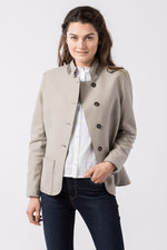 Josef & Anna Walk Blazer Carolin Offwhite Detail Stehkragen | Josef & Anna Walk Blazer Carolin off-white collar detail