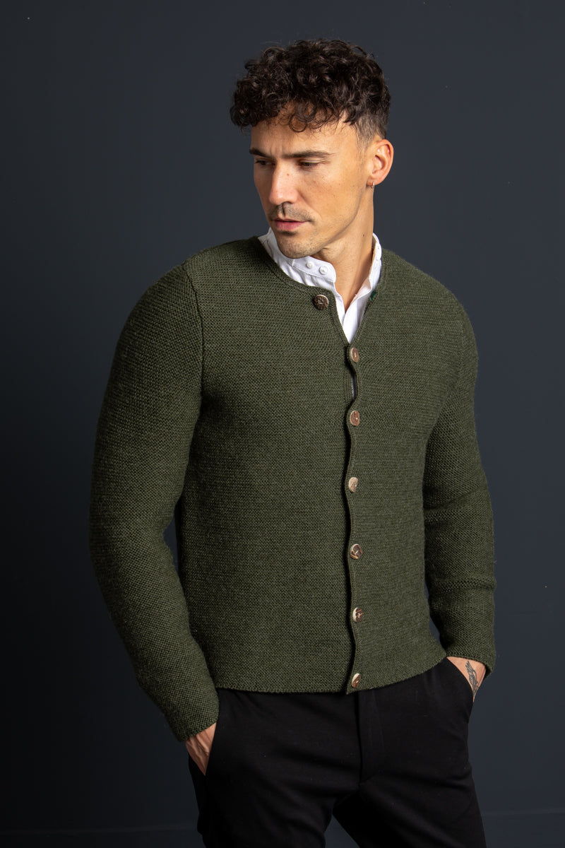 Gottseidank Strickjanker Franz bronze Vorderansicht | Gottseidank Knit Jacket Franz bronze front view