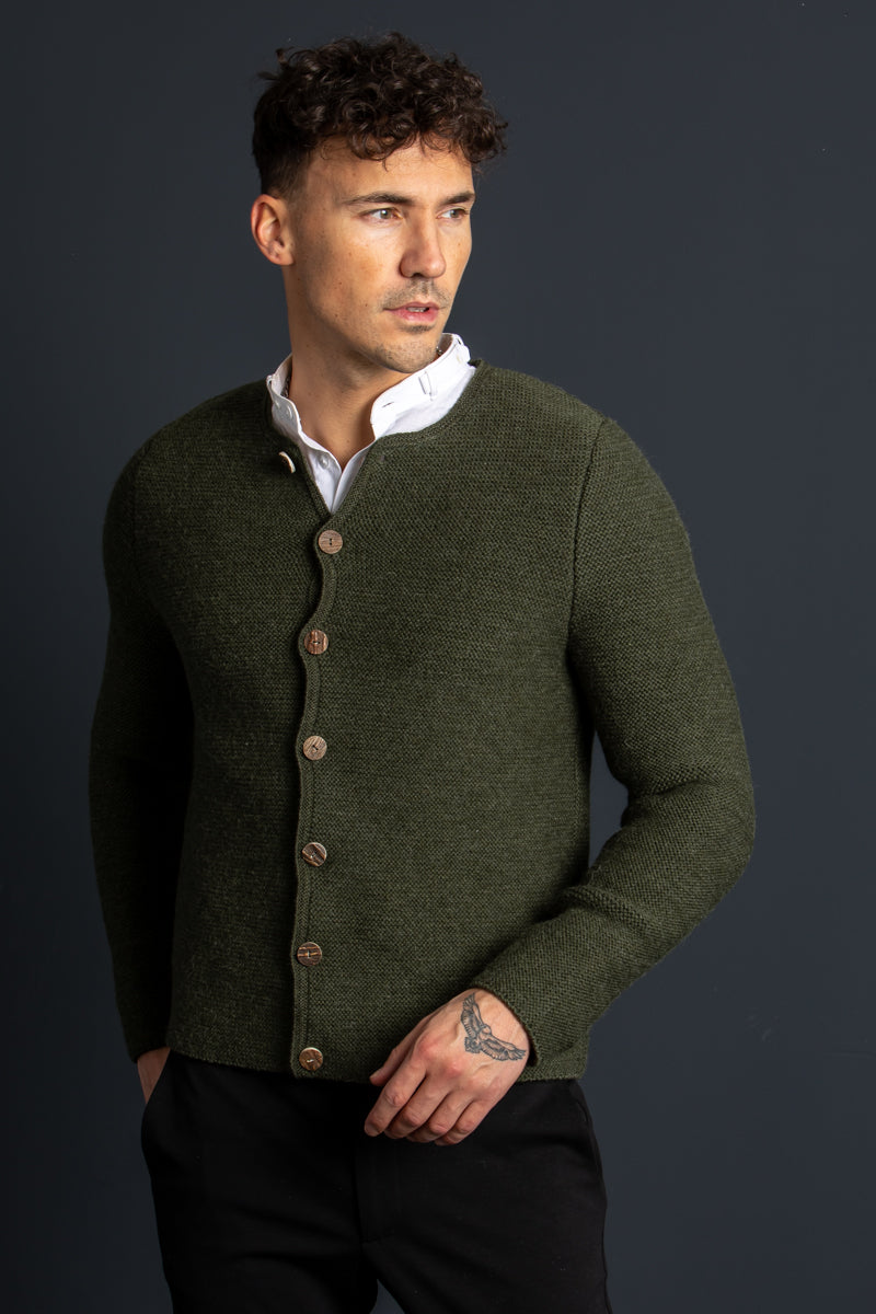 Gottseidank Strickjanker Franz bronze Vorderansicht | Gottseidank Knit Jacket Franz bronze front view
