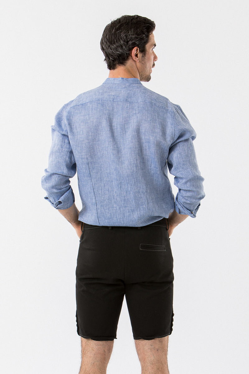Almliebe Canvashose Wildspitze schwarz Detail | Almliebe canvas trousers Wildspitze black detail