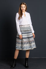 Wallmann Trachtenbluse Langarm weiß Detail | Wallmann Long Sleeve Trachten Blouse white detail