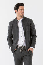 2964 Garmisch Lodenjacke Herren grau Vorderansicht | 2964 Garmisch loden jacket men grey front view