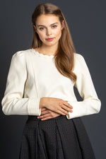 Almliebe Trachtenbluse Wetterstein creme Getragen | Almliebe traditional blouse Wetterstein cream worn