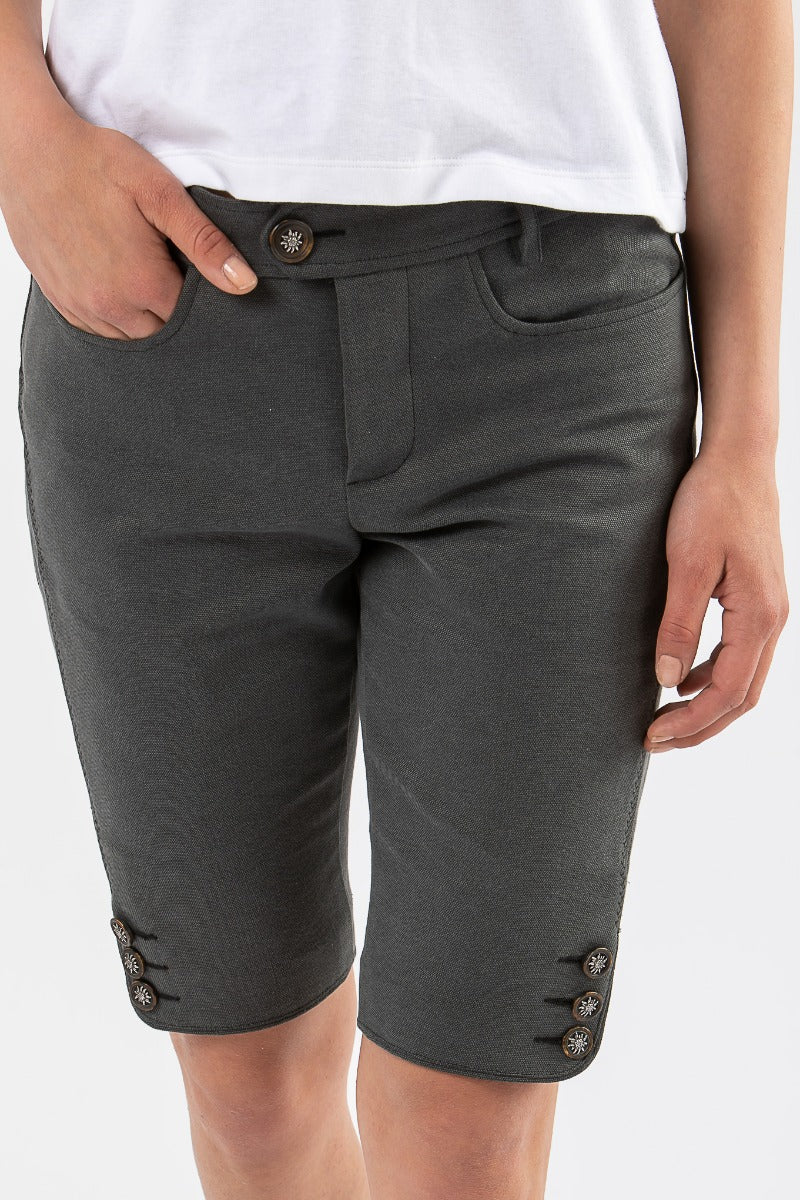 Almliebe Canvashose Wank anthrazit Detail | Almliebe canvas trousers Wank anthracite detail