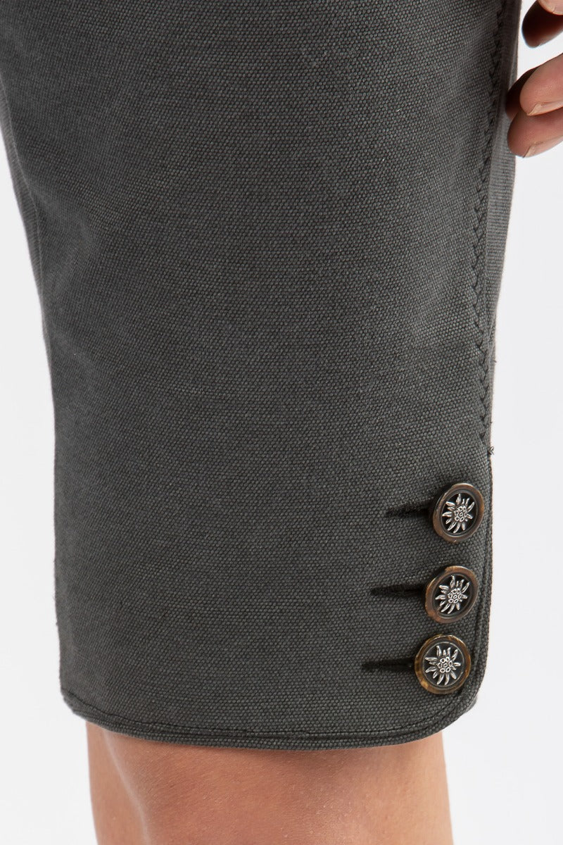 Almliebe Canvashose Wank anthrazit Detail | Almliebe canvas trousers Wank anthracite detail