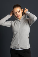 Houdini Fleecejacke Outright Cloudy Gray Detail | Houdini fleece Outright Cloudy Gray detail