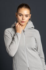 Houdini Fleecejacke Outright Cloudy Gray Getragen | Houdini fleece Outright Cloudy Gray worn