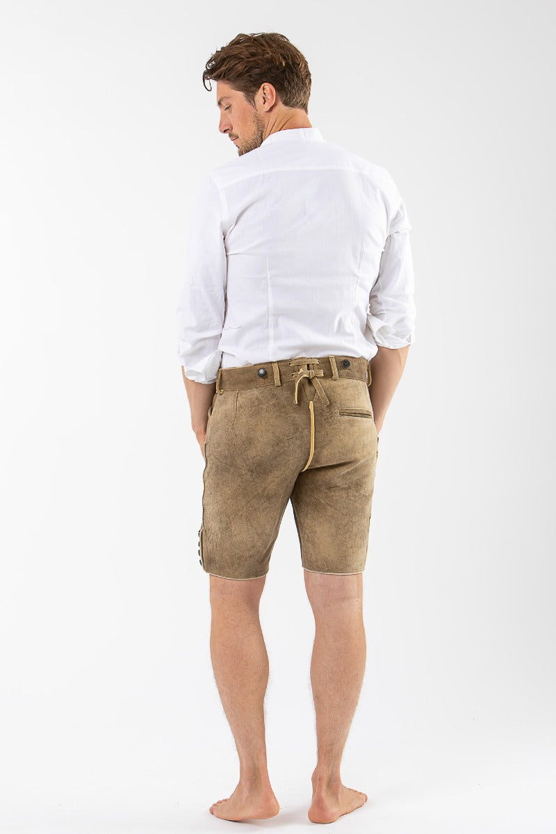 Kurze Ostarrichi Lederhose Weissenberg Rothirsch hell