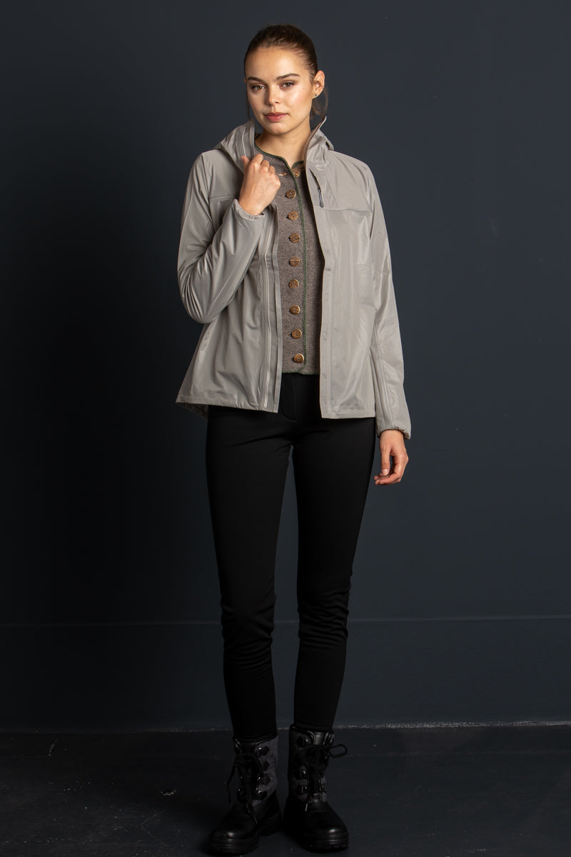 Houdini Shelljacke The Orange taupe Detail | Houdini shell jacket The Orange taupe detail
