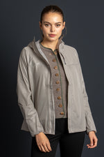 Houdini Shelljacke The Orange taupe Detail Kapuze | Houdini shell jacket The Orange taupe hood detail