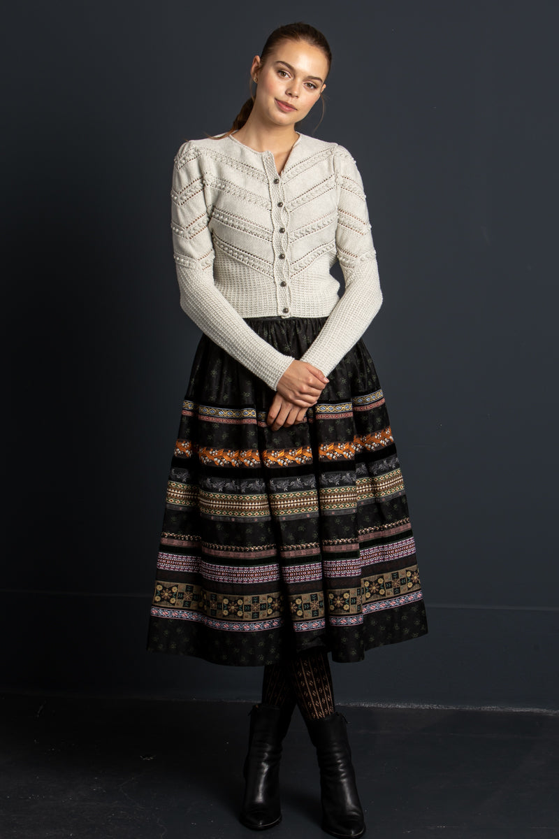 Gottseidank Strickjanker Ophelia Chamois Rückansicht | Gottseidank knit jacket Ophelia Chamois back view