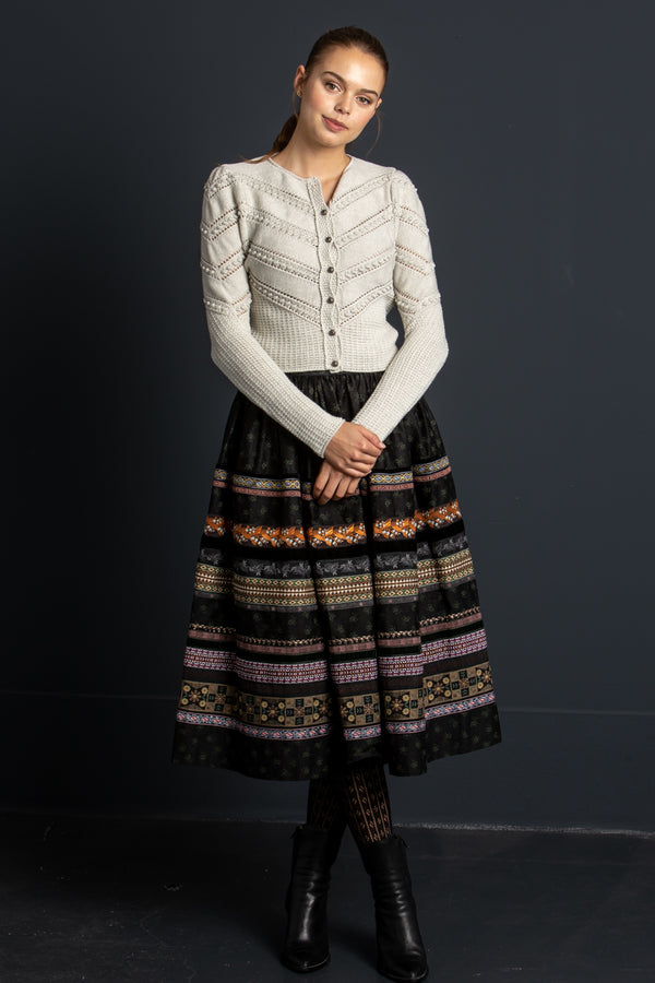 Gottseidank Strickjanker Ophelia Chamois Rückansicht | Gottseidank knit jacket Ophelia Chamois back view